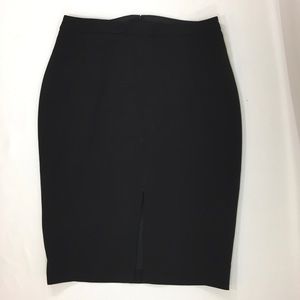 WHBM Crepe Front Slit Long Pencil Skirt
